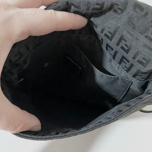 Fendi FF Logo Small Zucca Zucchino Monogram Canvas Crossbody Bag Purse - Picture 11 of 13